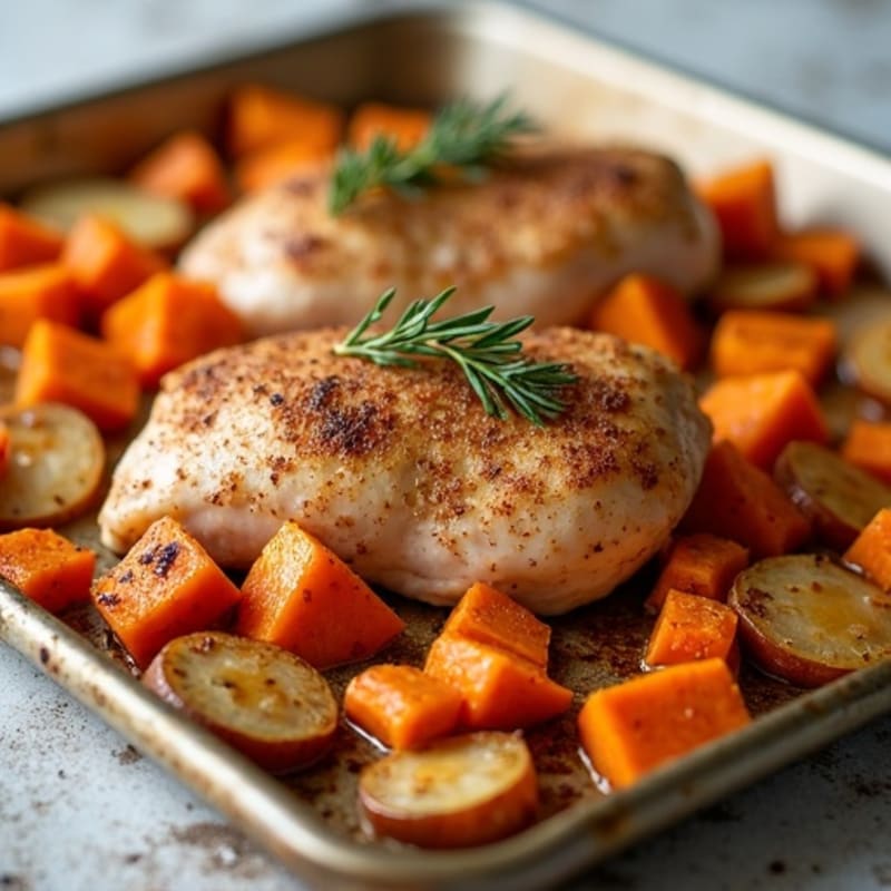 Sheet Pan Cinnamon-Spiced Chicken and Root Vegetables