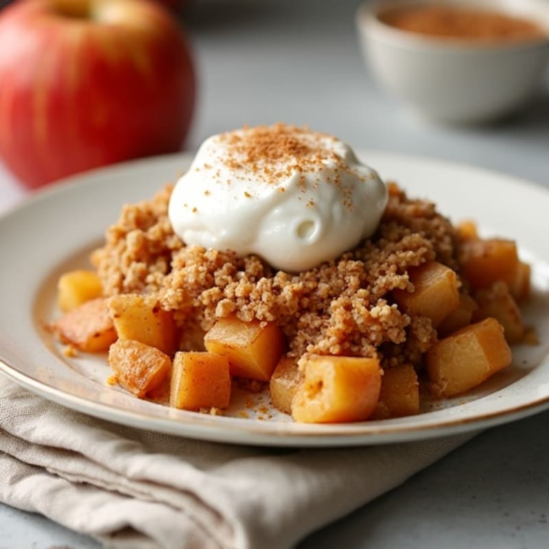 Cinnamon-Spiced Baked Apple Oat Crumble