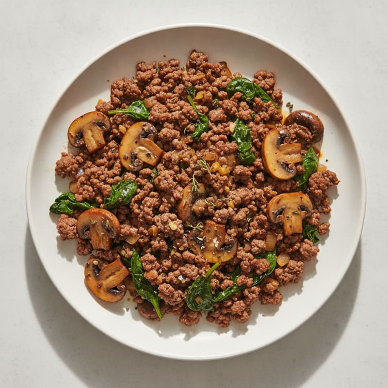 Savory Ground Beef and Mushroom Skillet
