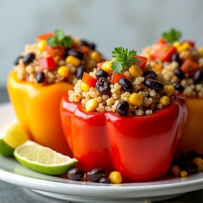 Zesty Quinoa Stuffed Peppers