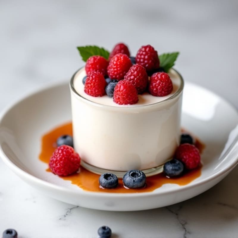 Silky Greek Yogurt Protein Pudding with Berries