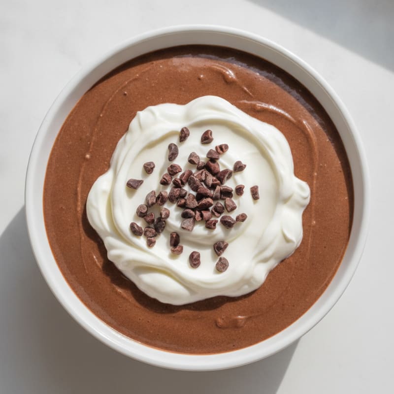 Silky Chocolate Protein Pudding with Greek Yogurt