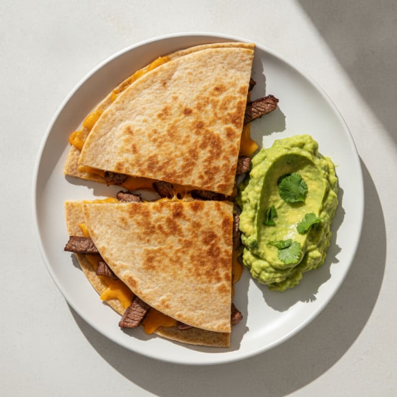 Carne Asada Quesadillas with Guacamole