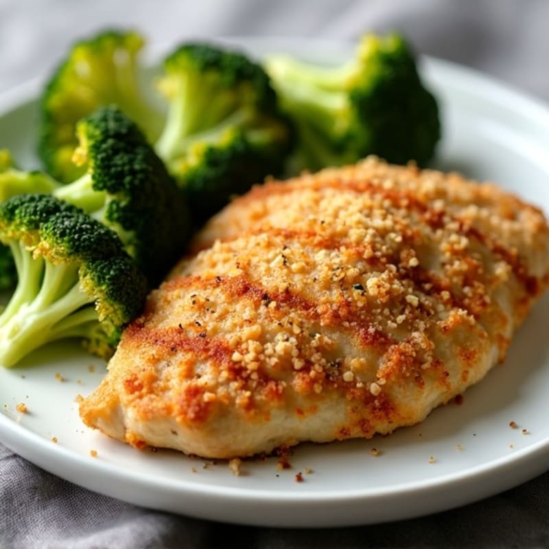 Crispy Baked Ginger-Garlic Chicken with Broccoli