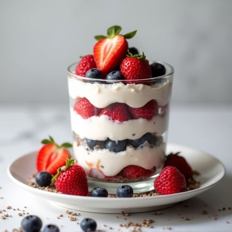Creamy Greek Yogurt Protein Parfait with Berries