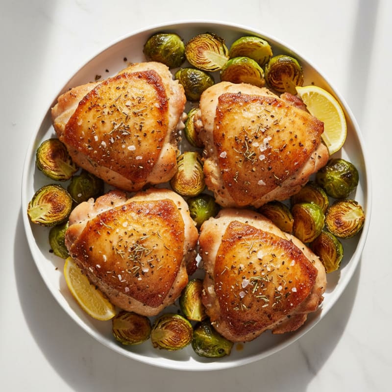 Crispy Roasted Chicken Thighs with Herbs