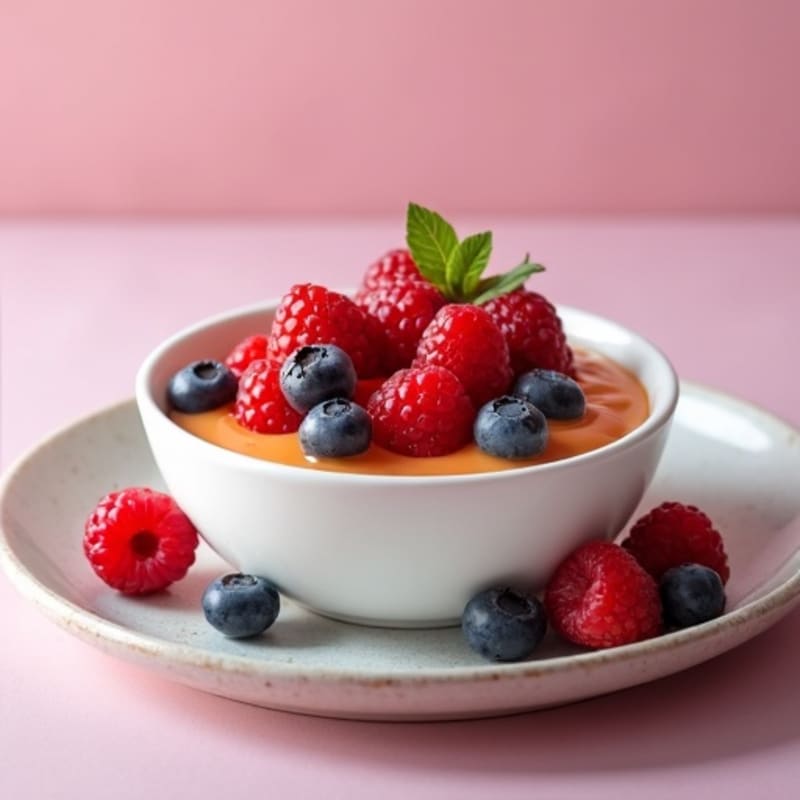 Silky Greek Yogurt Protein Mousse with Berries