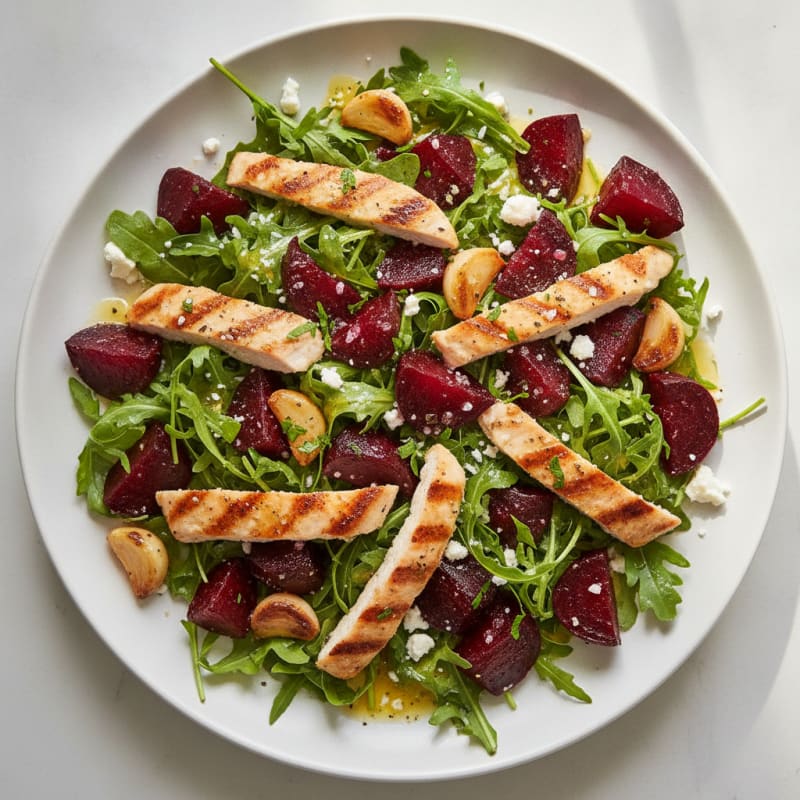 Roasted Beetroot and Garlic Salad