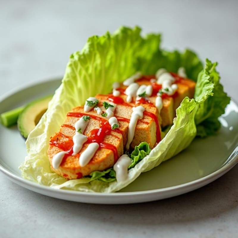 Spicy Buffalo Ranch Chicken Lettuce Wrap