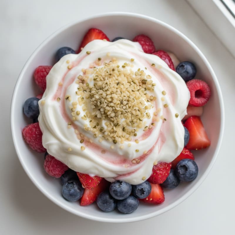 Greek Yogurt Protein Parfait with Mixed Berries