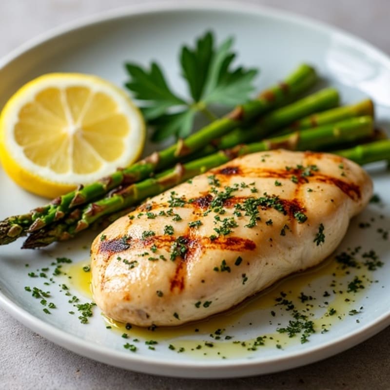 Lemon-Herb Grilled Chicken with Roasted Asparagus