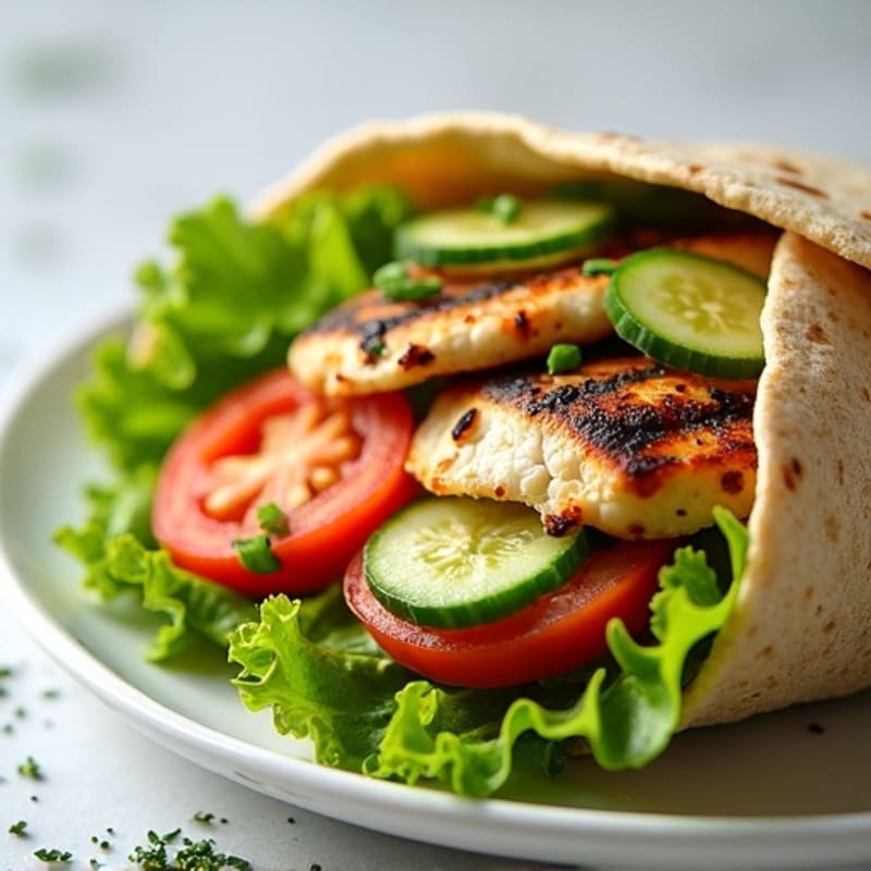 Herb-Grilled Chicken and Crunchy Veggie Wrap
