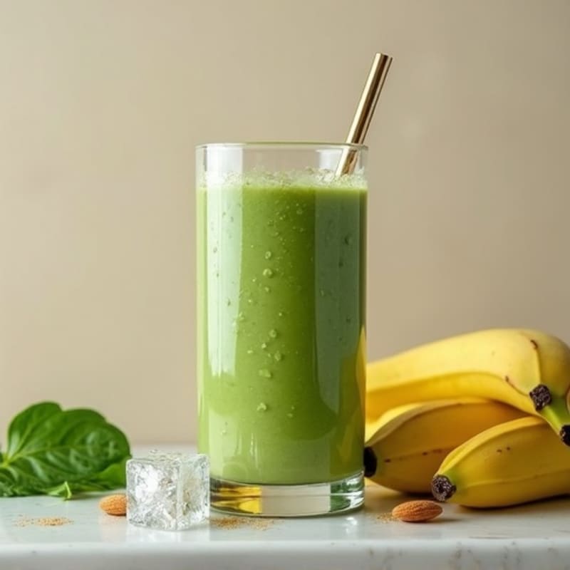 Creamy Almond-Banana Green Smoothie