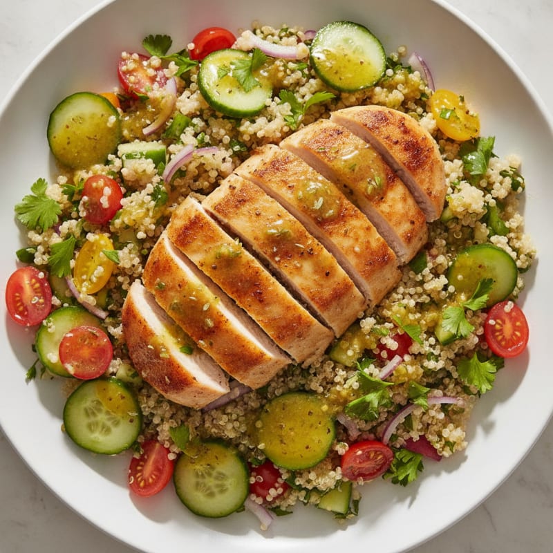 Lemon Herb Chicken and Quinoa Salad