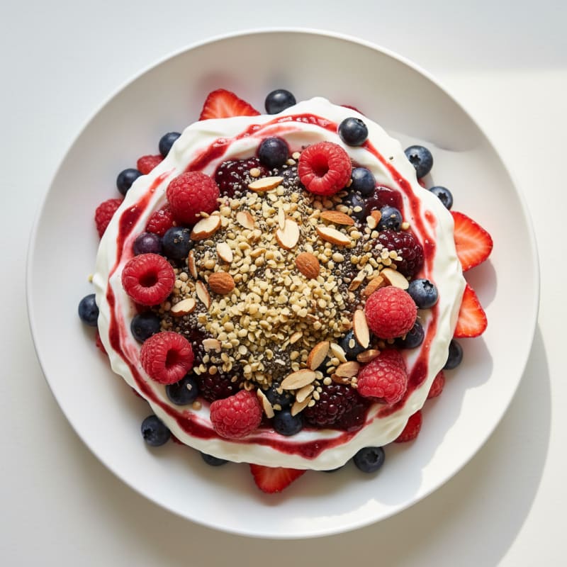 Creamy Greek Yogurt Protein Parfait with Mixed Berries