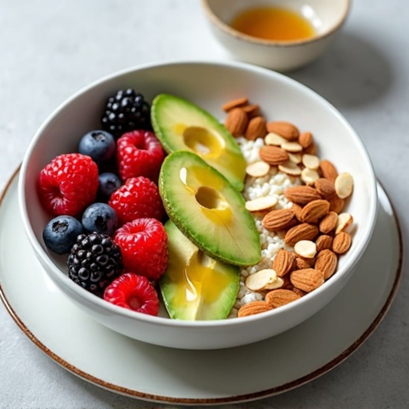 Cottage Cheese Berry Bowl with Toasted Almonds