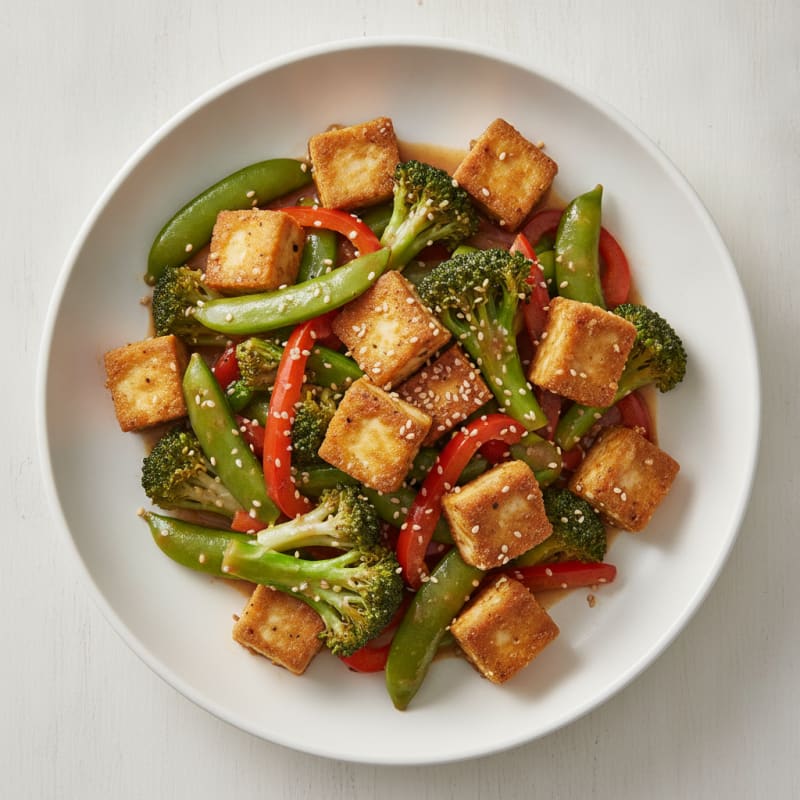 Sesame Tofu and Vegetable Stir-Fry