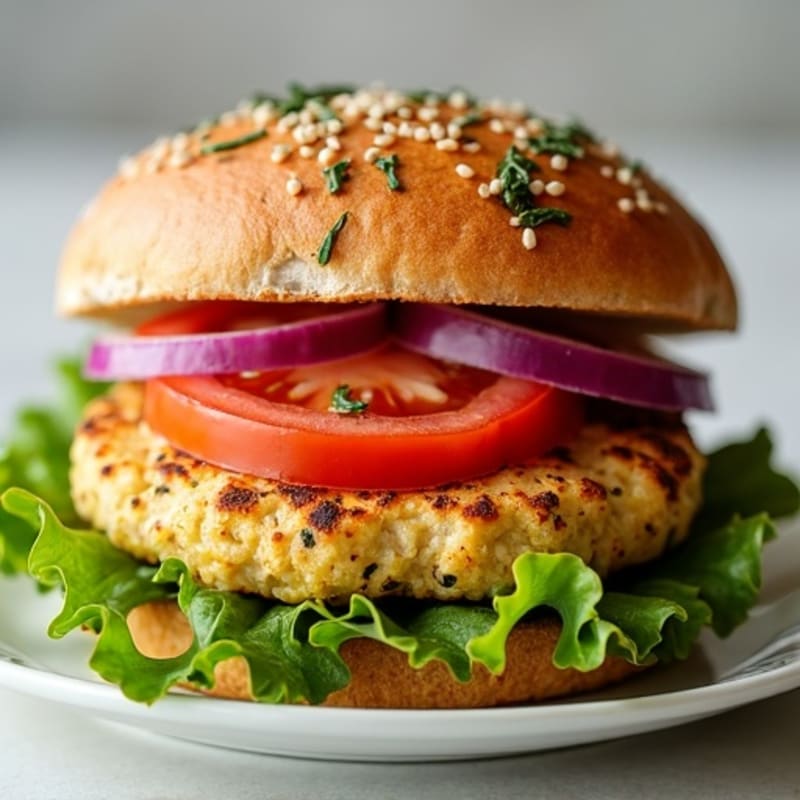 Herb-Spiced Lean Ground Chicken Burger