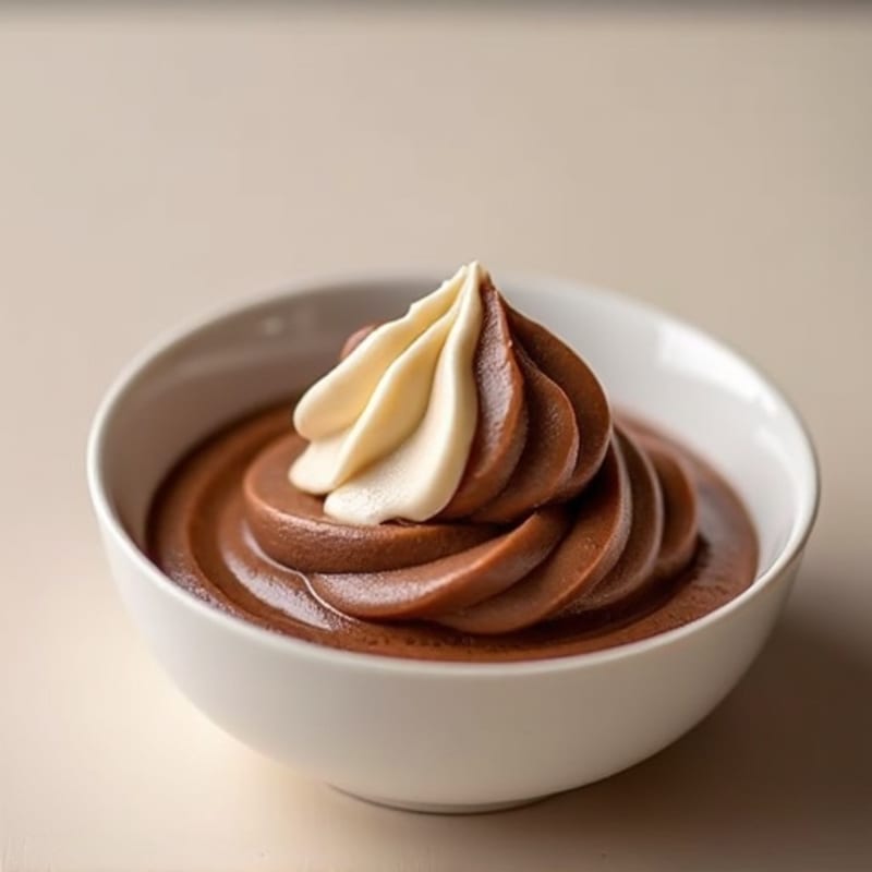 Silky Chocolate Protein Pudding with Peanut Butter Swirl