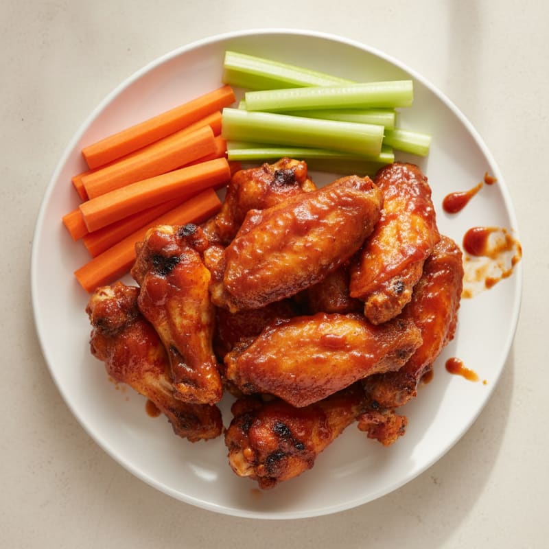 Spicy BBQ Glazed Chicken Wings