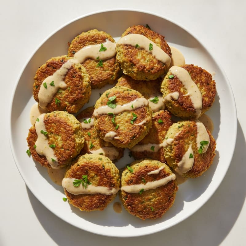 Falafel with Lemon-Tahini Drizzle