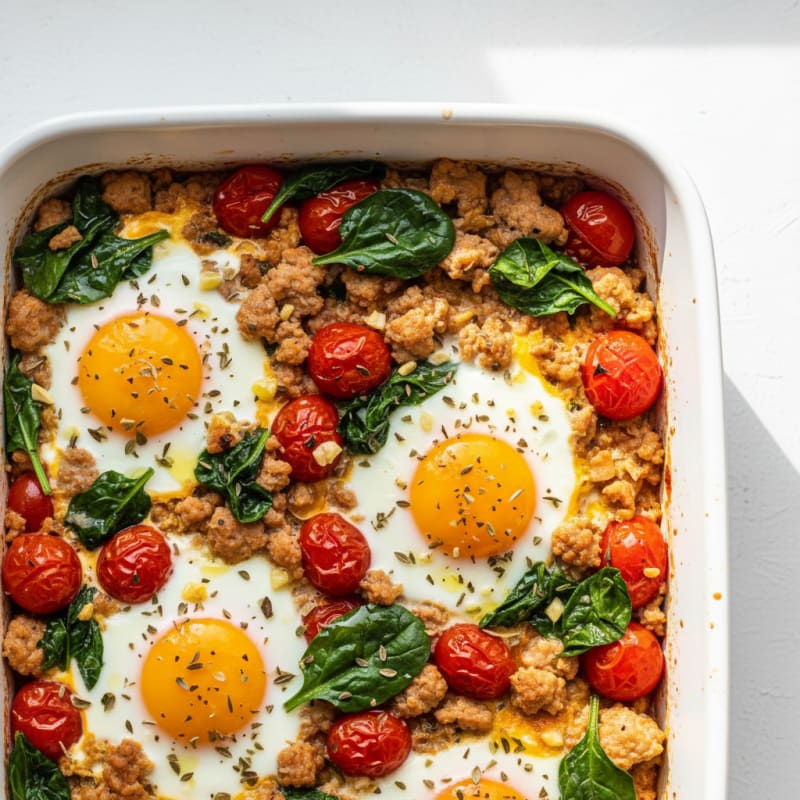Baked Eggs with Roasted Tomatoes