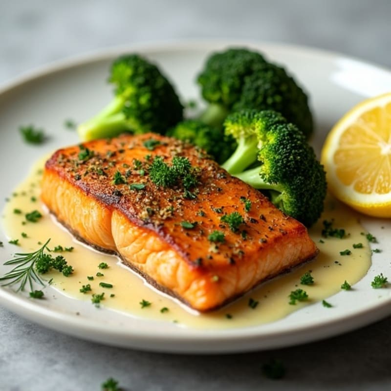 Crispy Herb Salmon with Roasted Broccoli