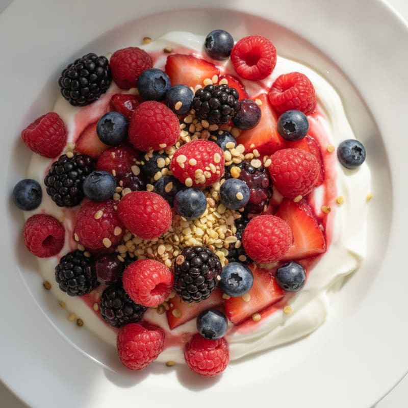 Creamy Greek Yogurt Protein Bowl with Mixed Berries