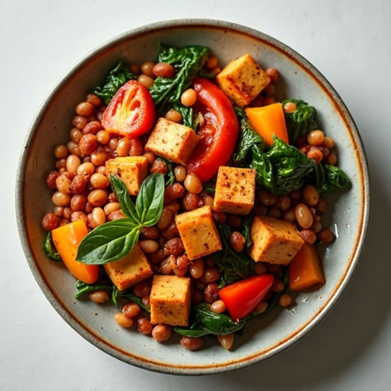 Hearty Spiced Kidney Bean and Vegetable Skillet
