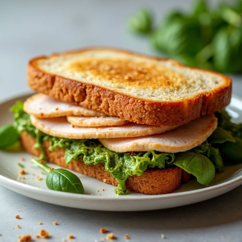 Crispy Turkey Pesto Sandwich