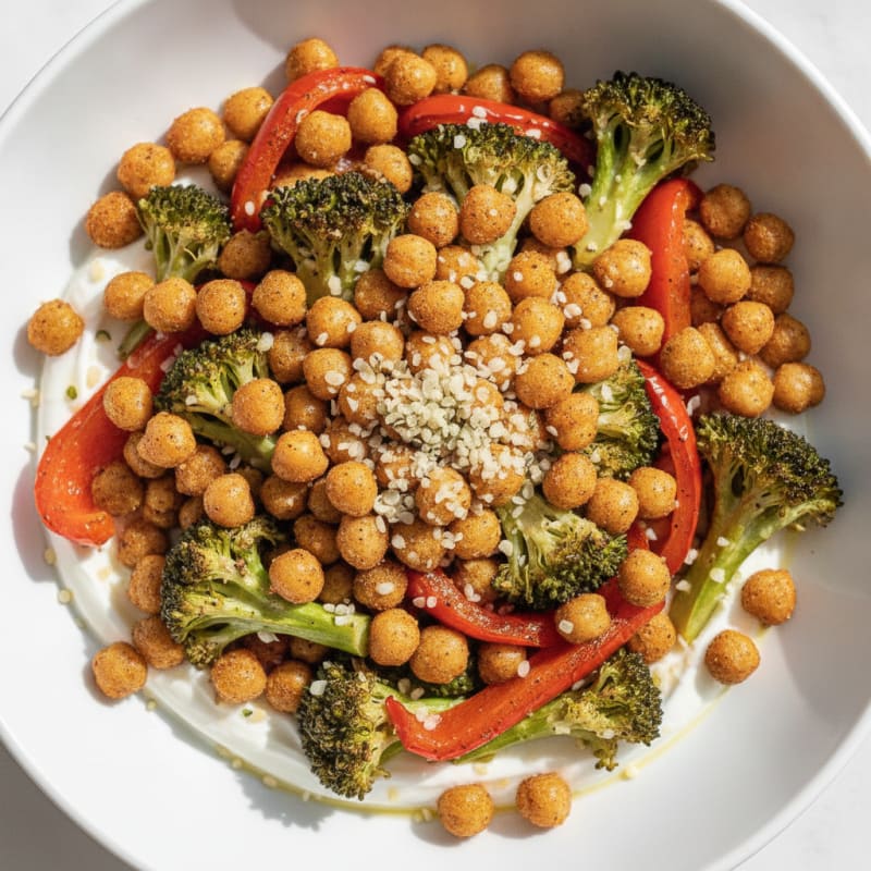Roasted Vegetable and Chickpea Bowl