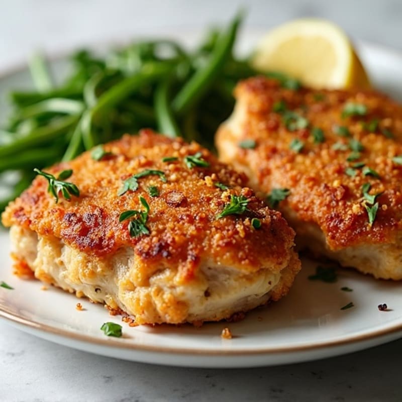 Crispy Herb-Crusted Chicken Thighs with Roasted Garlic
