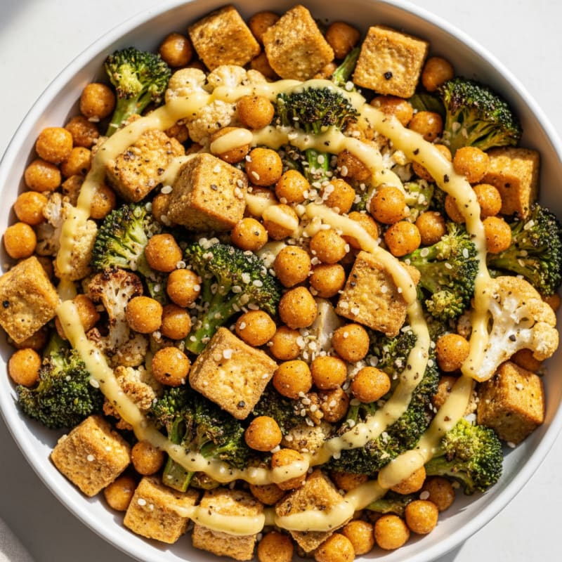 Roasted Vegetable and Chickpea Bowl