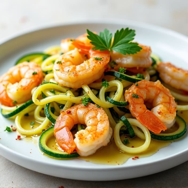 Garlic Butter Shrimp with Zucchini Noodles