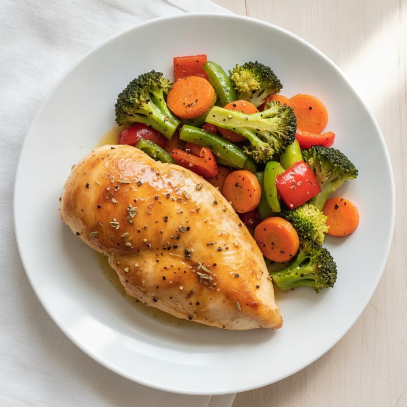 Lemon-Herb Roasted Chicken with Roasted Vegetables