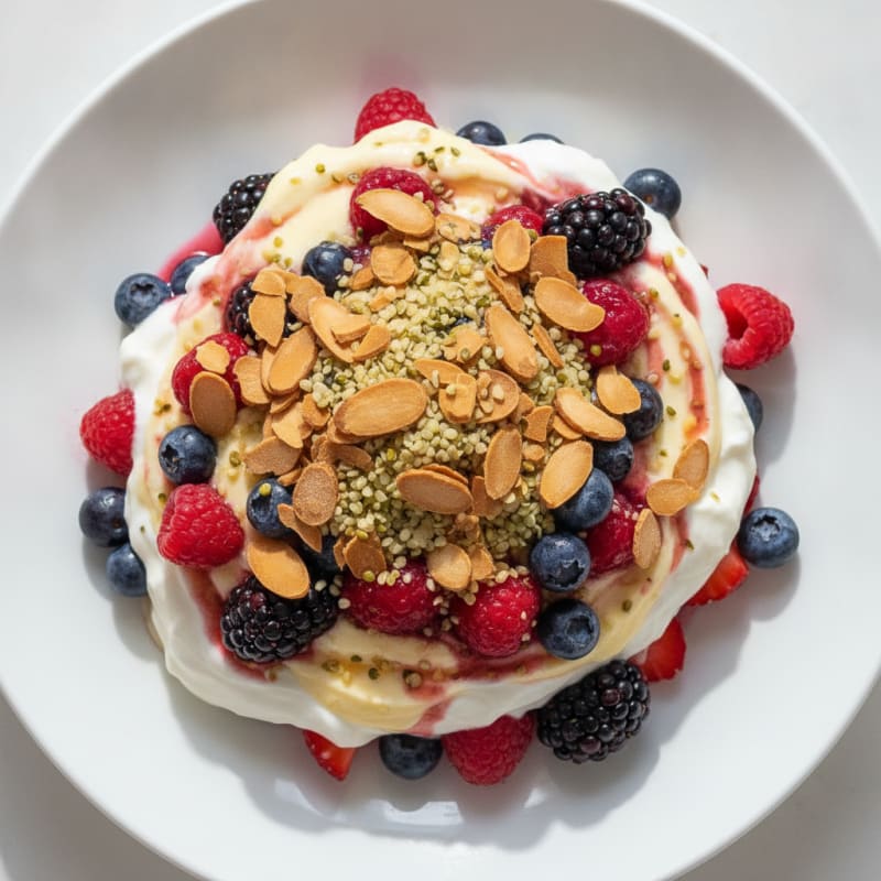 Creamy Greek Yogurt Protein Parfait with Mixed Berries