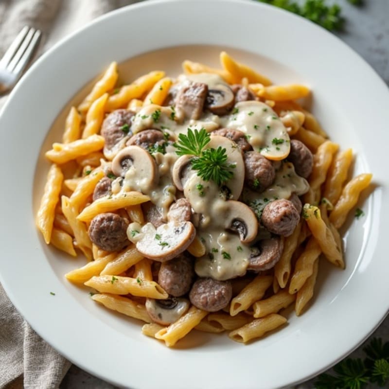 Creamy Greek Yogurt Beef Stroganoff