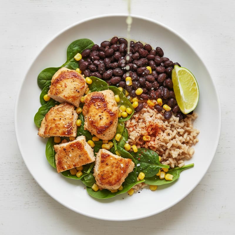 Chicken and Spinach Power Bowl