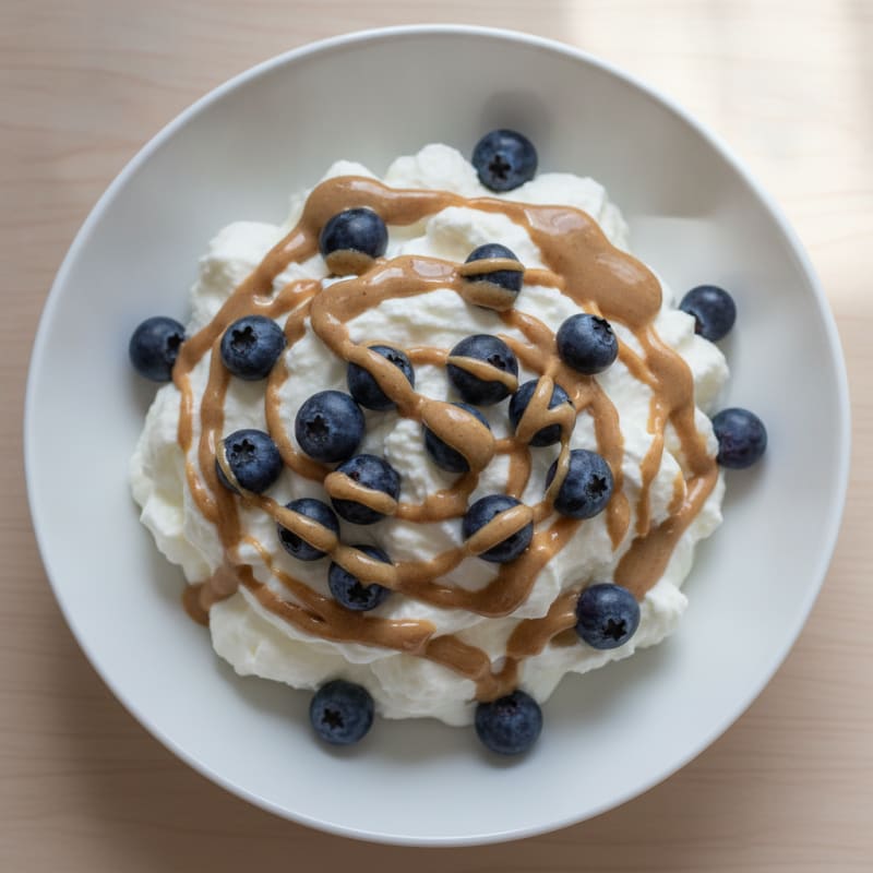Silky Greek Yogurt Bowl with Protein Powder and Berries