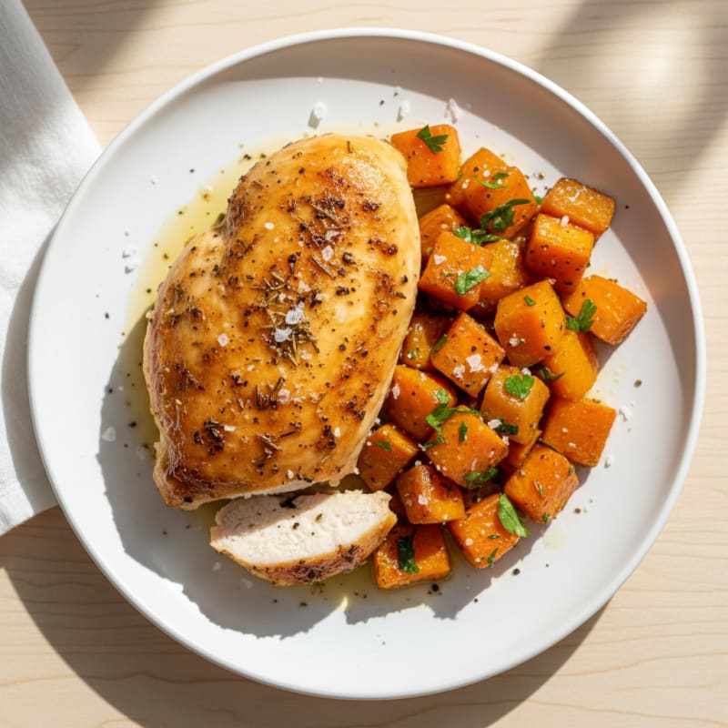 Garlic Herb Roasted Chicken with Root Vegetables