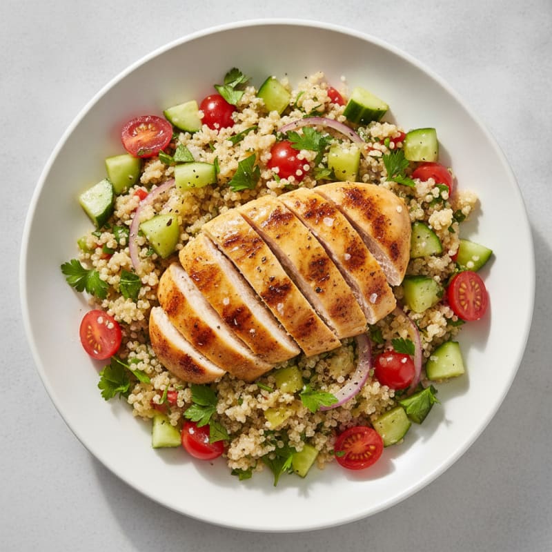 Lemon Herb Chicken and Quinoa Salad