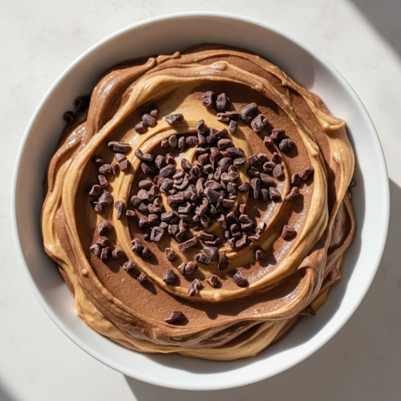 Greek Yogurt Protein Mousse with Cocoa and Peanut Butter
