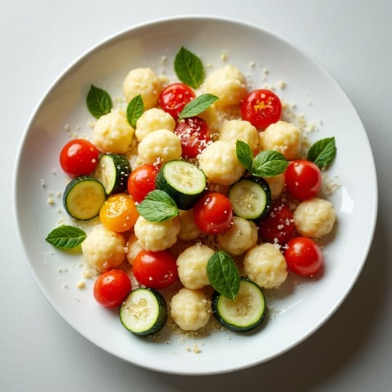 Creamy Ricotta Gnocchi with Herb-Roasted Vegetables