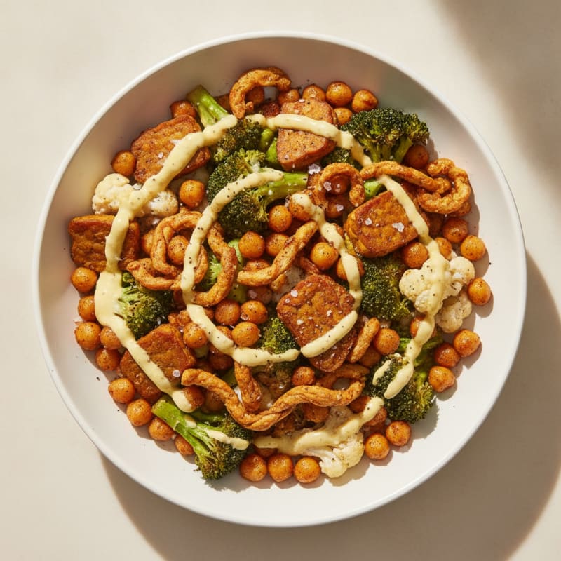 Roasted Vegetable and Chickpea Bowl