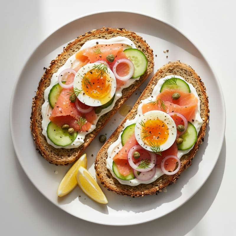 Gluten-Free Seeded Loaf with Smoked Salmon