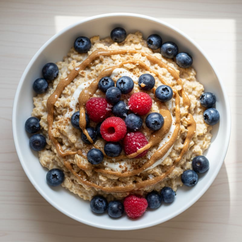 Creamy Spiced Oatmeal with Berries