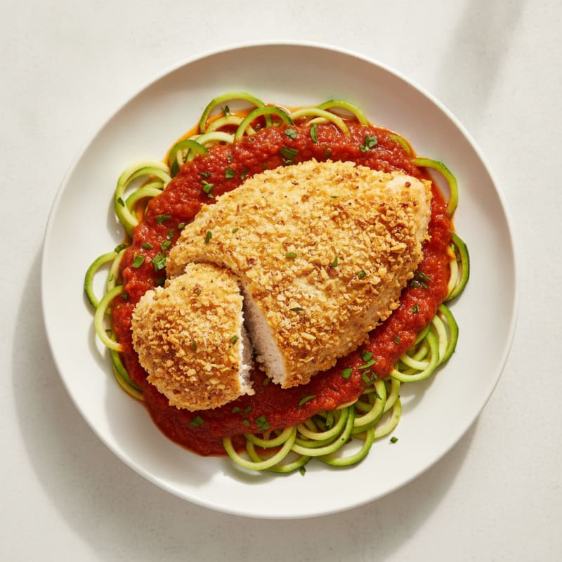 Parmesan-Crusted Chicken with Marinara