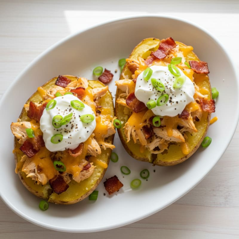 Bacon Cheddar Stuffed Potatoes