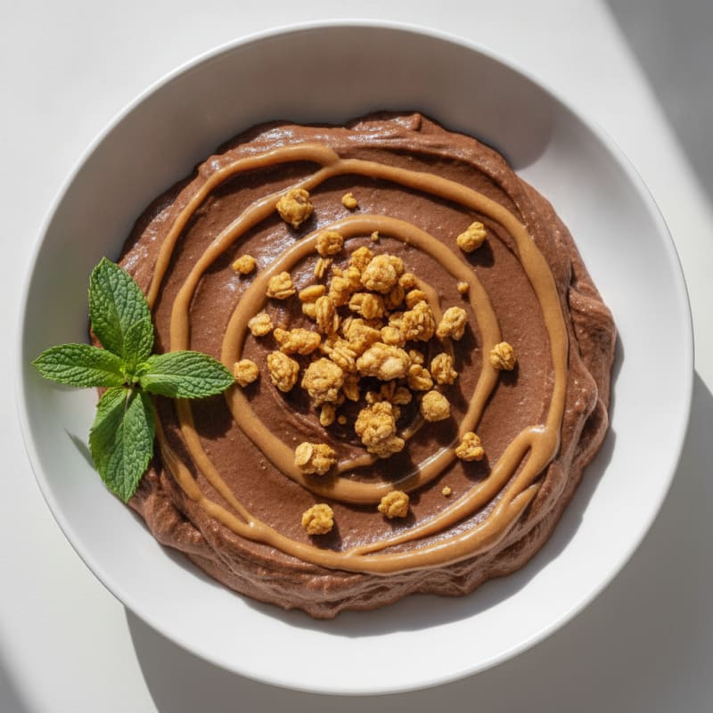 Chocolate Protein Mousse with Silken Tofu and Peanut Butter