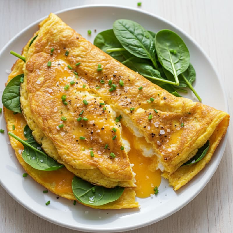 Creamy Golden Cheese Omelette